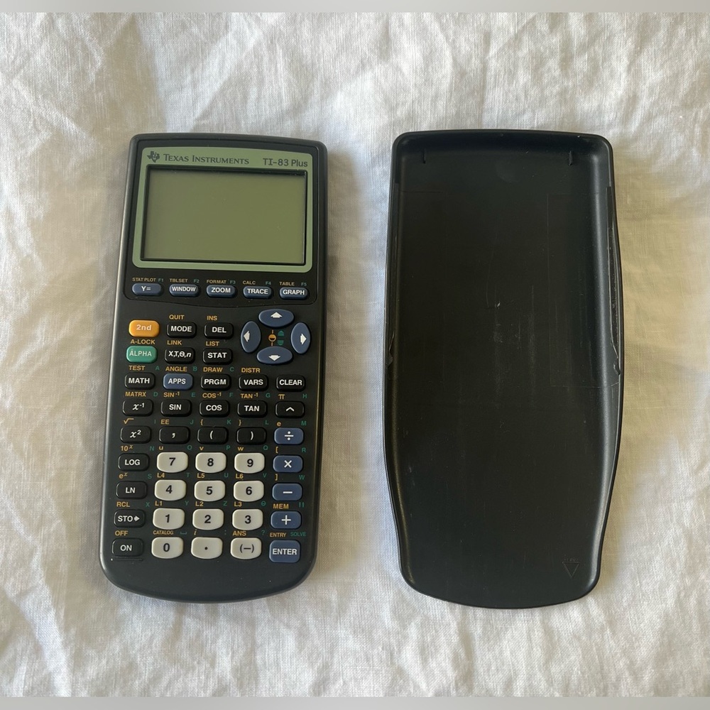 Texas Instruments TI-83 Plus Graphing Calculator W/Cover Tested And Works Great